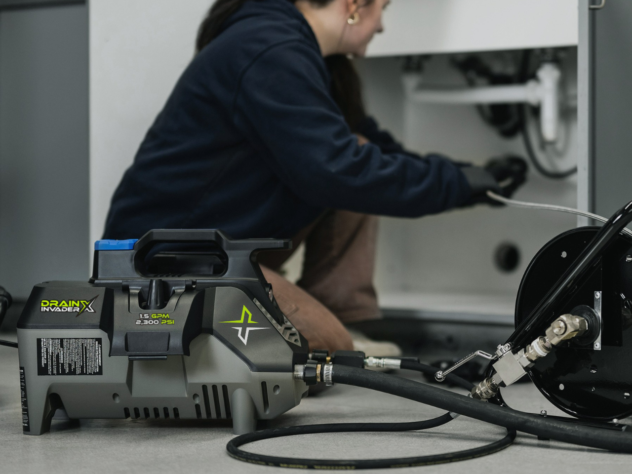 Drain Invader X Electric Jetter for Indoor Jetting Jobs | Cleaner Drain Invader X Electric Jetter for Indoor Jetting Jobs | Cleaner