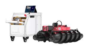 Fiberscope floating pipe inspection robot