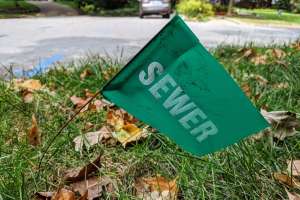 Green Buried Utility Marker