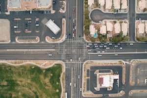 Bird S Eye View Cars Crossing 5486
