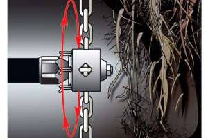 Chain saw nozzle illustration