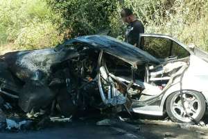 Hydroexcavator Burning Car 1