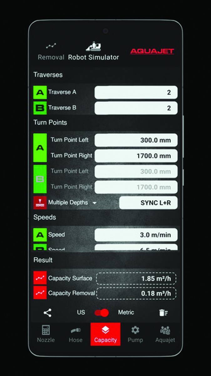 Aquajet Calculator 4