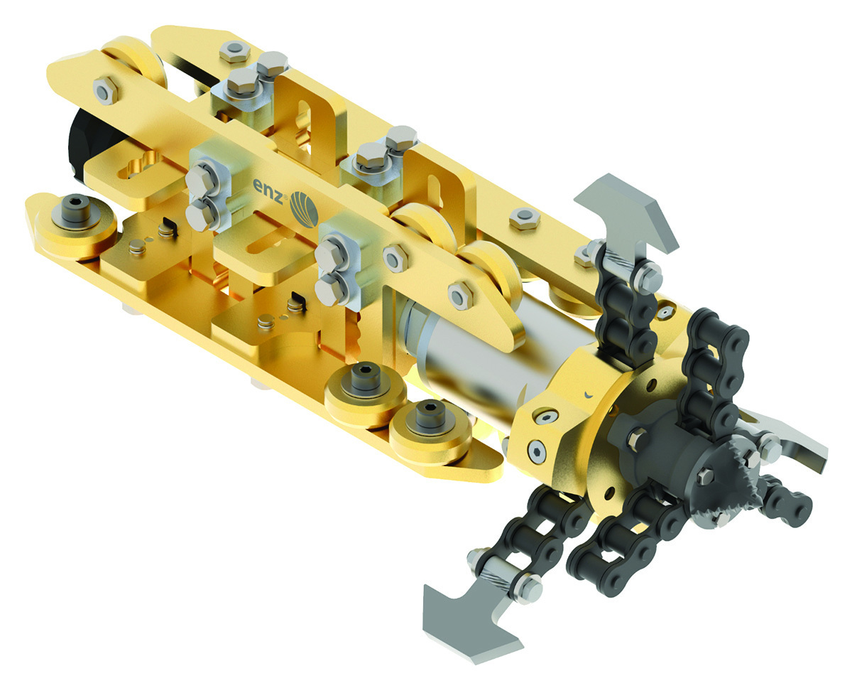 Enz usa 10 300r rotating chain scraper 2