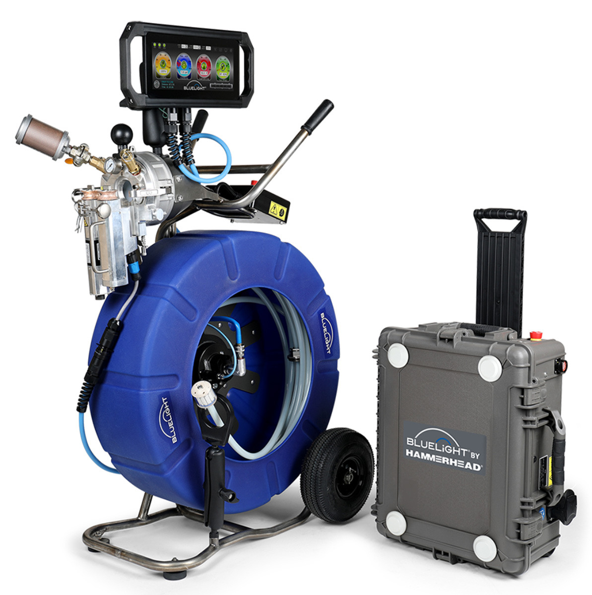 Hammerhead trenchless bluelight led cipp system