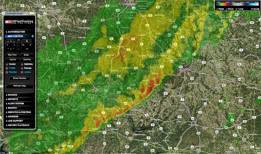 Weather Overlay in GPS Tracking Keeps Workers Ahead of… | Cleaner